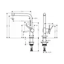 Hansgrohe Talis 270 Смеситель для кухни, черный матовый (72840670)