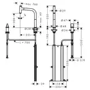 Смеситель для кухни Hansgrohe Metris Select 200 1jet, sBox (цвет - хром), с вытяжным душем (73804000) фото 8 Aquada.com.ua