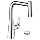 Смеситель для кухни Hansgrohe Metris Select 220 2jet, sBox (цвет - хром), с вытяжным душем (73805000) фото 1 Aquada.com.ua