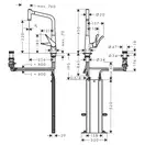 Смеситель для кухни Hansgrohe Metris Select 320 2jet, sBox (цвет - сталь), с вытяжным душем (73806800) фото 2 Aquada.com.ua