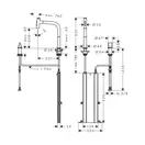 Змішувач для кухні Hansgrohe Metris Select 200 2jet з висувним виливом sBox, Steel Finis (73818800)