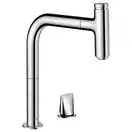 Смеситель для кухни Hansgrohe Metris Select 200 2jet (цвет - хром), с вытяжным душем (73819000) фото 1 Aquada.com.ua