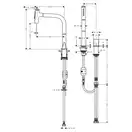 Смеситель для кухни Hansgrohe Metris Select 200 2jet (цвет - хром), с вытяжным душем (73819000) фото 5 Aquada.com.ua