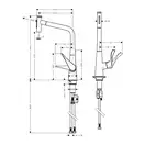 Смеситель для кухни Hansgrohe Metris Select 320 2jet (цвет - хром), с вытяжным душем (73820000) фото 2 Aquada.com.ua
