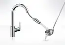 Смеситель для кухни Hansgrohe Focus M41 (цвет - хром), с вытяжным душем 2jet (73880000) фото 2 Aquada.com.ua