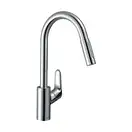 Змішувач для кухні Hansgrohe Focus 240 2jet з висувним виливом, Sbox, хром (73880000)