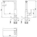 IMPRESE BILOVEC смеситель для кухни, хром, 35 мм (55255) фото 2 Aquada.com.ua
