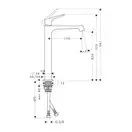 Смеситель для раковины высокий Axor Citterio M (34120000) фото 3 Aquada.com.ua