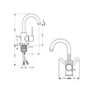 Смеситель для раковины Axor Uno2 (цвет - хром) (38035000) фото 2 Aquada.com.ua