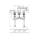 Смеситель для раковины на 3 отверстия Axor MyEdition (цвет - хром/чёрный орех) (47052000+47906000) фото 2 Aquada.com.ua
