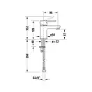 Смеситель для раковины Duravit A.1 (цвет - хром), с донным клапаном (A11010001010) фото 2 Aquada.com.ua