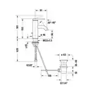 Смеситель для раковины Duravit C.1 (цвет - хром), с донным клапаном (C11010001010) фото 2 Aquada.com.ua