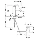Смеситель для раковины Duravit C.1 (цвет - хром), с донным клапаном (C11020001010) фото 3 Aquada.com.ua