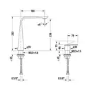 Смеситель для раковины высокий на 2 отверстия Duravit D.1 (цвет - хром) (D11130002010) фото 2 Aquada.com.ua