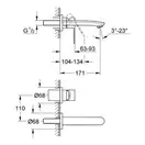 Grohe Eurostyle Cosmopolitan Смеситель для раковины на два отверстия S-Size (19571002) фото 2 Aquada.com.ua