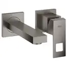 Смеситель для раковины настенный Grohe Eurocube S-Size (цвет - тёмный графит, матовый), вынос 171 мм (19895AL0) фото 1 Aquada.com.ua