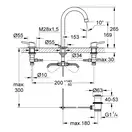 Grohe Concetto Смеситель для раковины на три отверстия, L-Size (20216001)