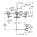 Змішувач для раковини на три отвори L-Size Grohe Essence (20299001)