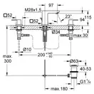 Смеситель для раковины Grohe Eurocube (цвет - тёмный графит, матовый), с донным клапаном (20351AL0) фото 4 Aquada.com.ua