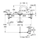 Змішувач для раковини Grohe Grandera S-Size (20417000)