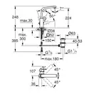 Grohe Eurocube Смеситель для умывальника L-Size, хром (23135000)
