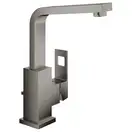 Смеситель для раковины Grohe Eurocube L-Size (цвет - тёмный графит, матовый), с донным клапаном (23135AL0) фото 1 Aquada.com.ua