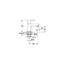 Смеситель для раковины Grohe Eurocube 110 (цвет - хром) (23137000) фото 4 Aquada.com.ua