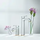 Смеситель для раковины Grohe Grandera (цвет - хром/золото) (23303IG0) фото 3 Aquada.com.ua