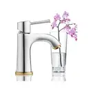 Смеситель для раковины Grohe Grandera (цвет - хром/золото) (23310IG0) фото 2 Aquada.com.ua