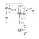 Смеситель для раковины Grohe Grandera (цвет - хром/золото) (23310IG0)