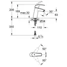 Змішувач для раковини M-розміру Grohe Eurosmart (23324001)