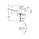 Grohe Eurosmart Cosmopolitan Смеситель однорычажный для раковины M-Size (23327000) фото 2 Aquada.com.ua