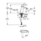 GROHE Одноважільний змішувач для раковини M-size Eurosmart  (2339310E) (2339310E) фото 2 Aquada.com.ua