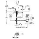 GROHE  Смеситель для раковины, однорычажный Eurodisc Joy  (23425000) фото 2 Aquada.com.ua