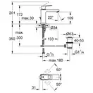 Grohe Eurocube Смеситель для раковины, хром (23445000)