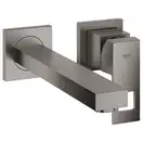 Смеситель для раковины настенный Grohe Eurocube M-Size (цвет - тёмный графит, матовый), вынос 231 мм (23447AL0) фото 1 Aquada.com.ua