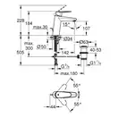 Смеситель для раковины Grohe Eurodisc Cosmopolitan M-Size (цвет - хром), с донным клапаном (23448002) фото 2 Aquada.com.ua