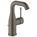 Смеситель для раковины Grohe Essence M-Size (цвет - тёмный графит, матовый), с донным клапаном (23462AL1) фото 1 Aquada.com.ua