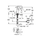 Смеситель для раковины Grohe Essence M-Size (цвет - тёмный графит, матовый), с донным клапаном (23462AL1) фото 2 Aquada.com.ua