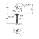 Змішувач для раковини L-розміру Grohe Essence New (23541001)