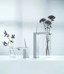 Смеситель однорычажный для раковины Grohe Eurocube Joy DN 15 S-Size (цвет - хром) с донным клапаном (23654000) фото 3 Aquada.com.ua