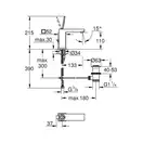 Grohe EuroCube Joy Смеситель для умывальника S-Size, хром (23656000)