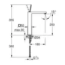 Grohe Змішувач для умивальника Eurocube Joy XL-Size, хром (23661000)