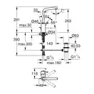 Смеситель для раковины высокий Grohe Concetto (цвет - хром), с донным клапаном (23739001) фото 2 Aquada.com.ua