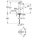 Змішувач на стільницю для раковини XL-розміру Grohe BauLoop (23764000)