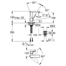 Grohe Plus Смеситель однорычажный для раковины, М-Size + нажимной донный клапан (23872003) фото 2 Aquada.com.ua