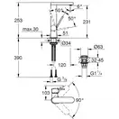 Grohe Plus L-размера Смеситель для раковины, хром (23873003)