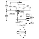 Смеситель однорычажный для раковины Grohe Lineare DN 15 S-Size (цвет - хром) с доным клапаном (32114001) фото 4 Aquada.com.ua