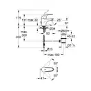 Смеситель для раковины Grohe Euroeco (цвет - хром) (32732000) фото 2 Aquada.com.ua