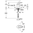 Змішувач для раковини S-розміру Grohe Euroeco New (32734000)